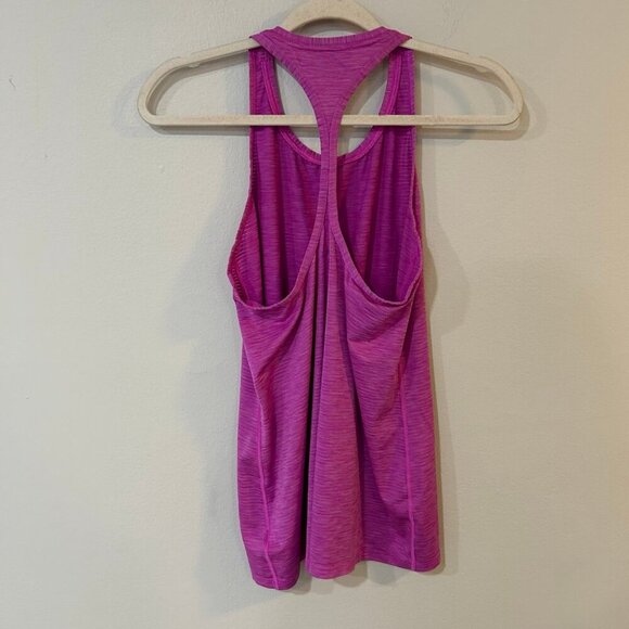Athleta High Neck Shadow Stripe Chi Tank Racerback Purple Women’s Size Small - Picture 5 of 7